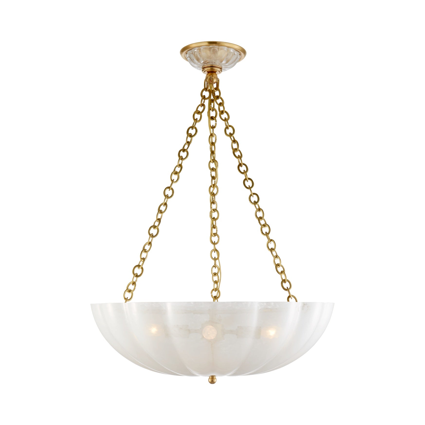 Rosehill Large Chandelier LIGHTING - chandelier Visual Comfort Hand-Rubbed Antique Brass