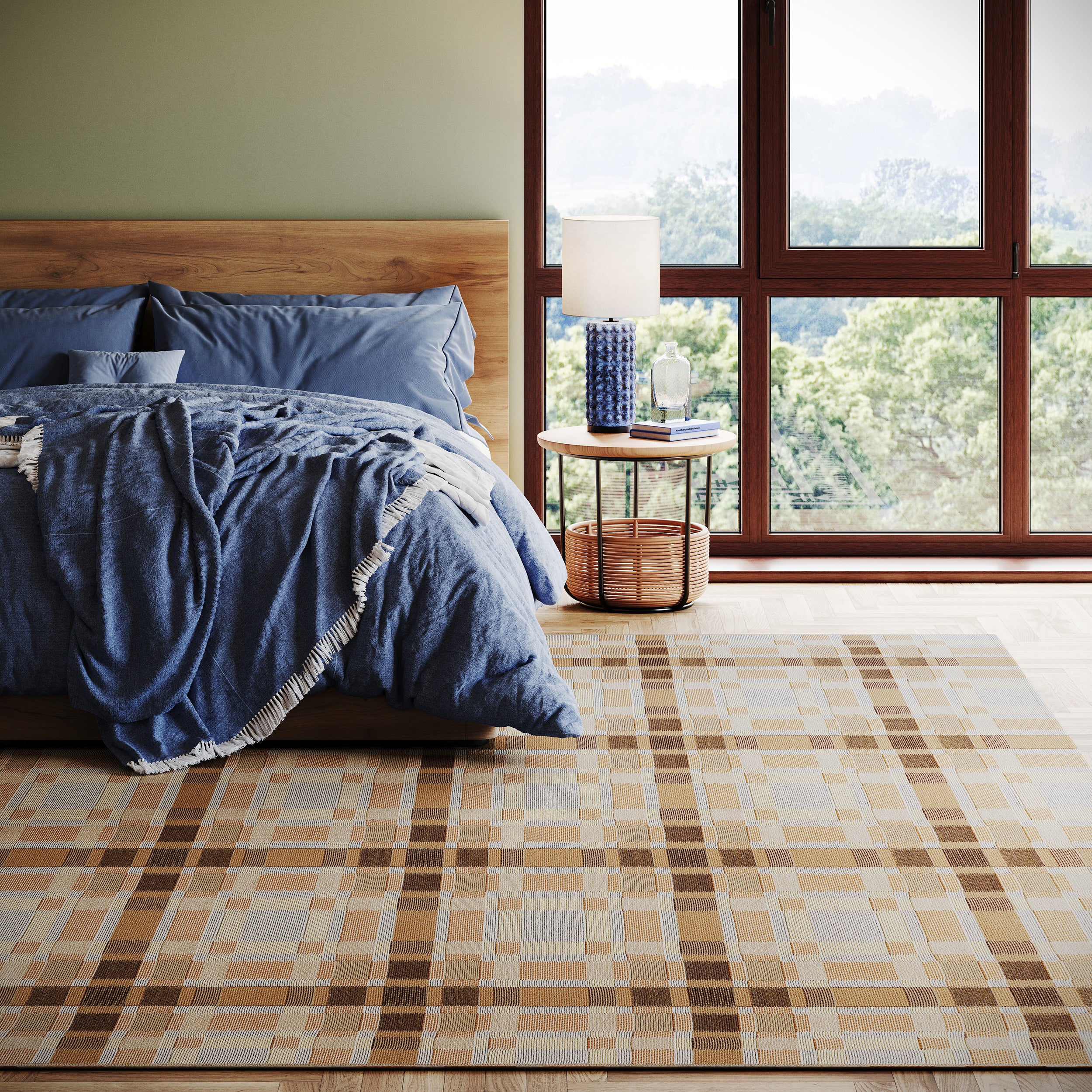 Mesael Modern Plaid Indoor Rug