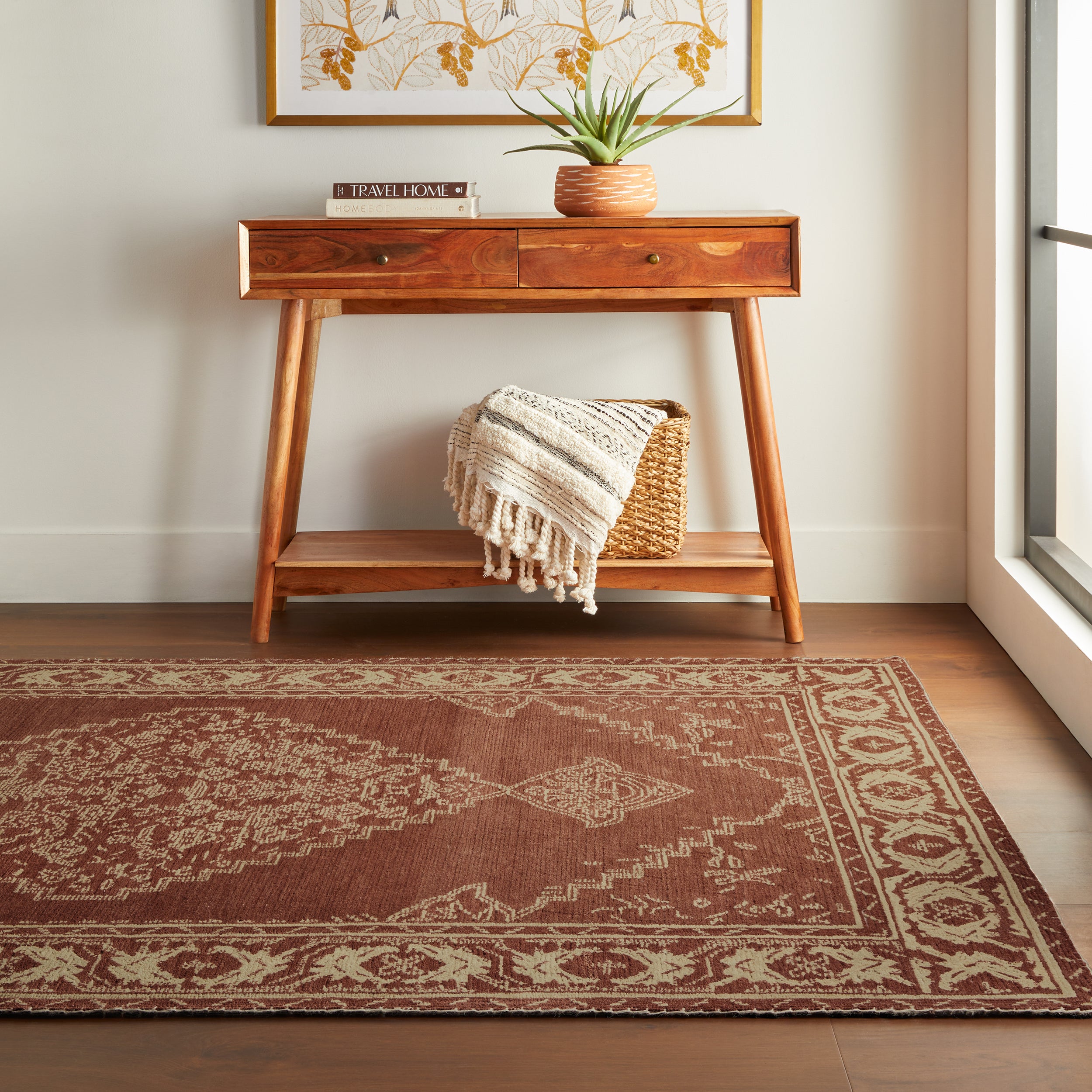 Quenl Vintage Handmade Wool Rug