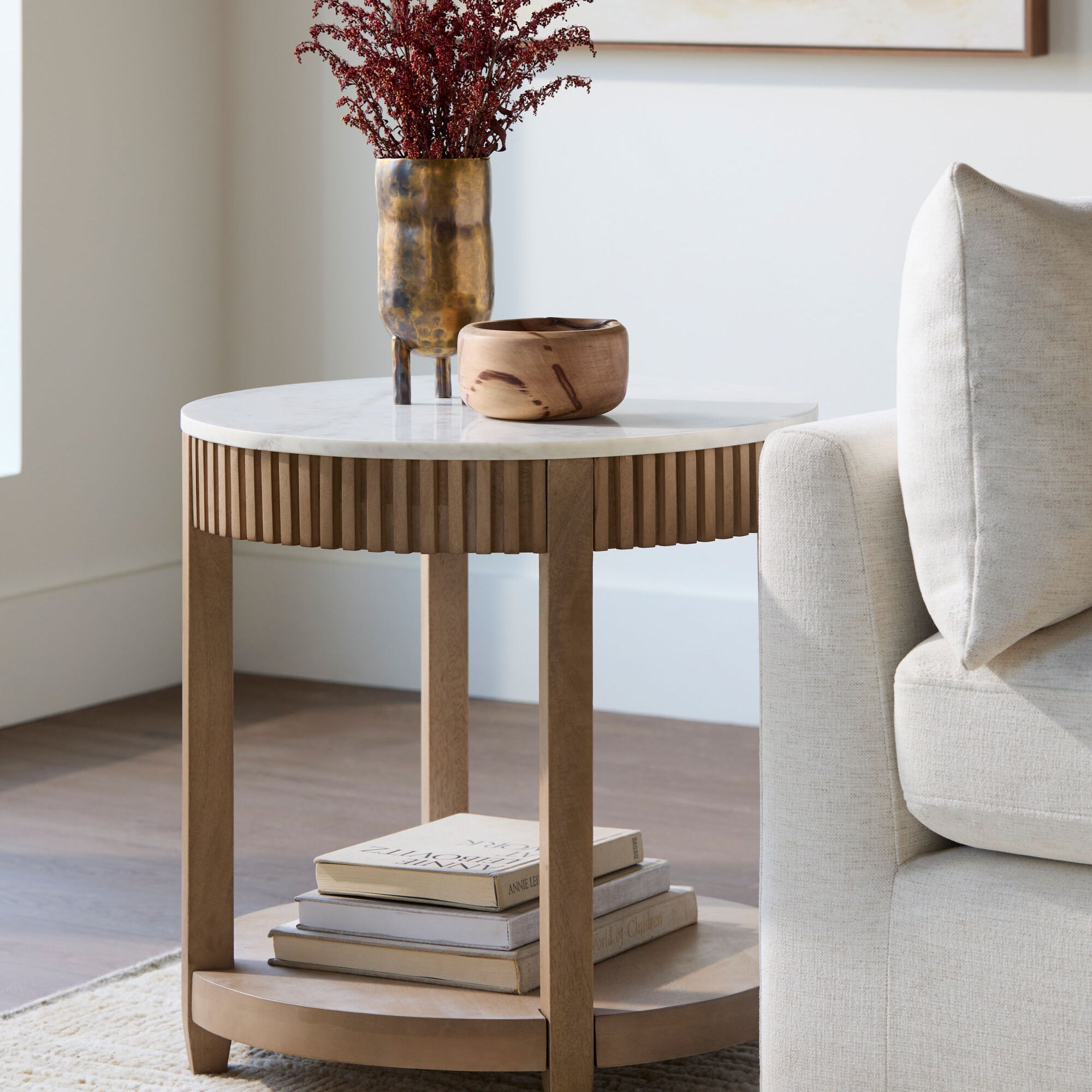 Rosemary End Table FURNITURE - side table Surya