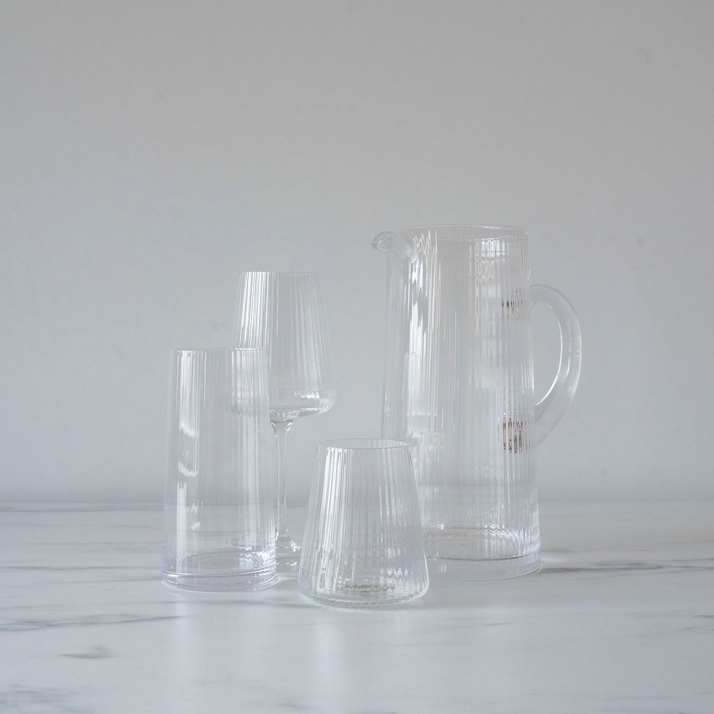 Ribbed Glass Pitcher pitcher Abbott Collection