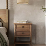 Cholet 2 Drawer Bedside Table FURNITURE - nightstand Bramble