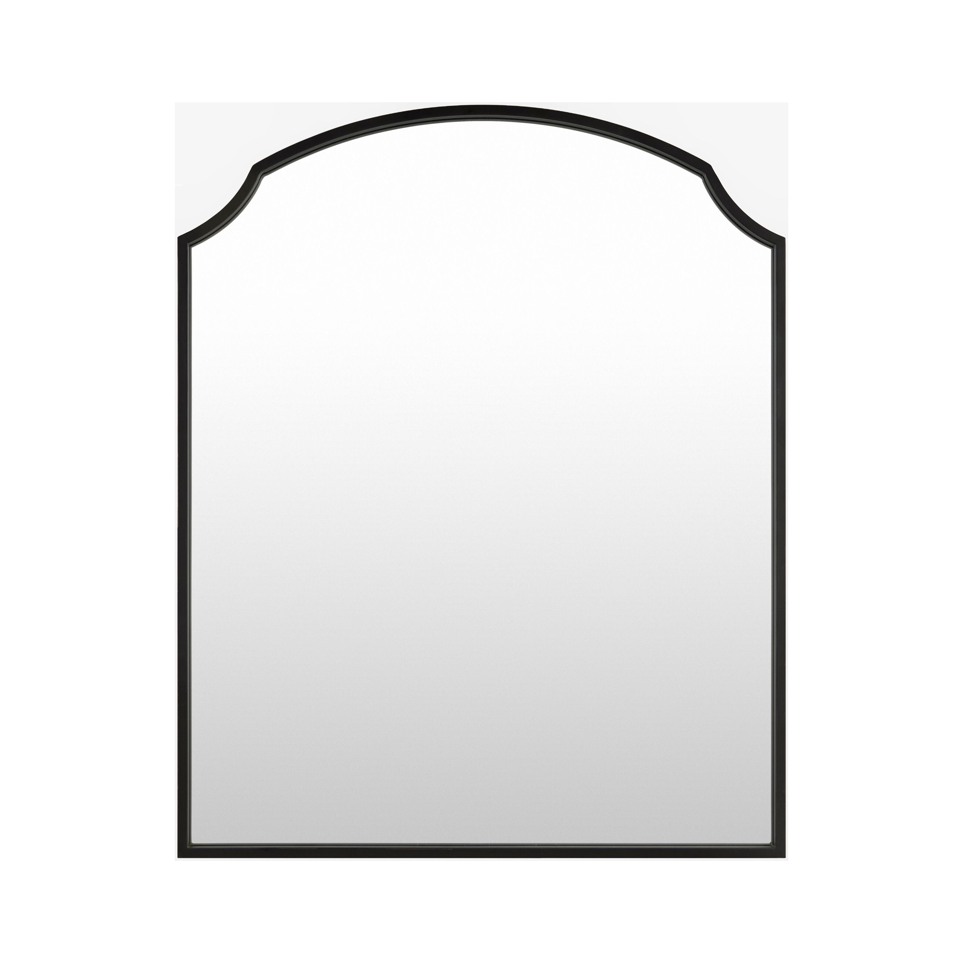 Clancy Mantel Mirror MIRROR - Mantel Mirror Surya Black