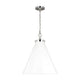 Matte White and Polished Nickel