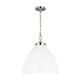 Matte White and Polished Nickel