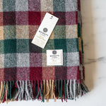 Traditional Holiday Check Wool Blanket blanket McNutt