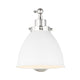 Matte White and Polished Nickel