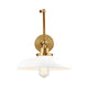 Matte White and Burnished Brass