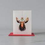 Merry Kiss Moose Holiday Card greeting card Inkwell Cards (Faire)