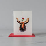 Merry Kiss Moose Holiday Card greeting card Inkwell Cards (Faire)