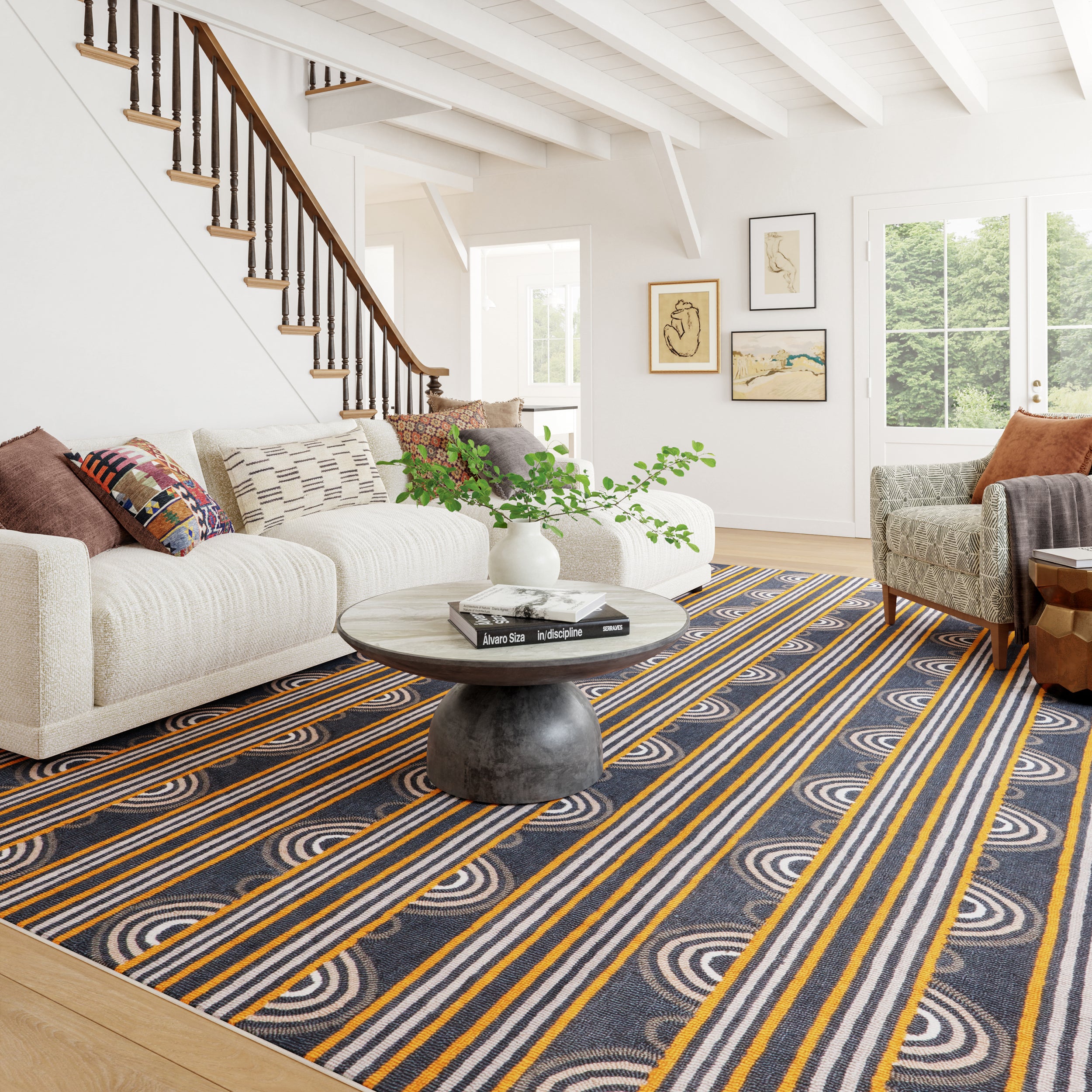 Button Machine Washable Rug