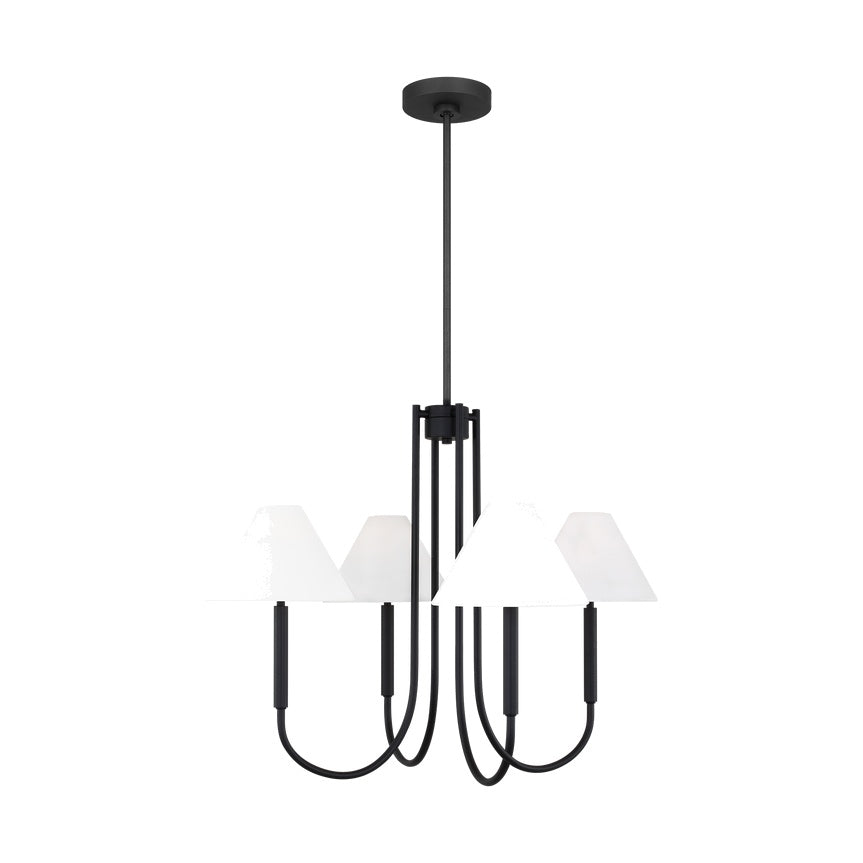 Porteau Medium Chandelier LIGHTING - chandelier Visual Comfort - Studio Midnight Black