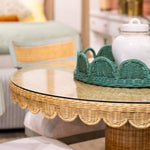 Scalloped Rattan Bistro Table FURNITURE - dining table Bramble