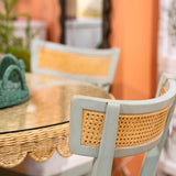 Scalloped Rattan Bistro Table FURNITURE - dining table Bramble