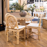 Scalloped Rattan Bistro Table FURNITURE - dining table Bramble