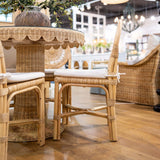Scalloped Rattan Bistro Table FURNITURE - dining table Bramble