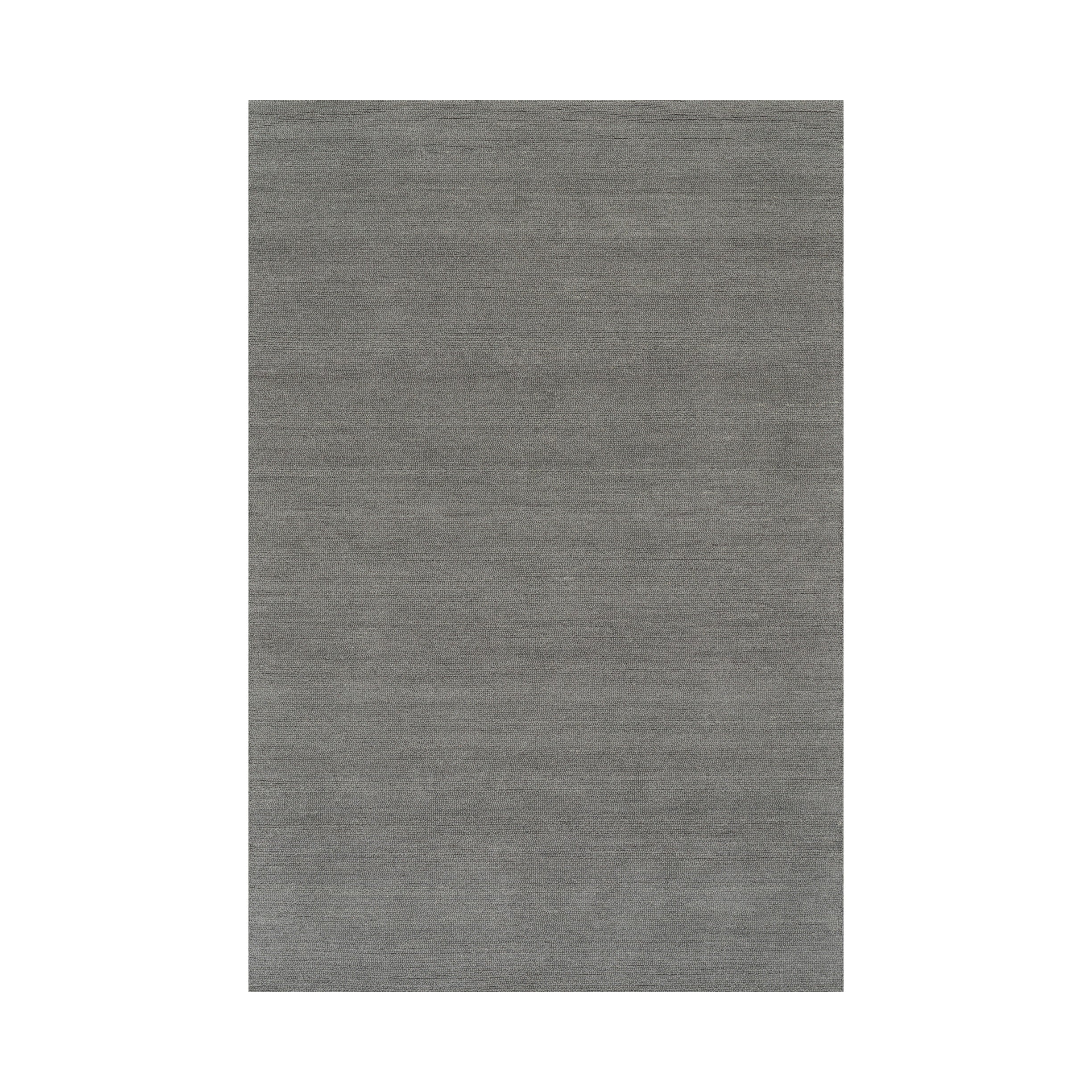 Nate Berkus Hollis Solid Wool Cozy Area Rug RUGS - wool Dash & Albert Grey 4' x 5'
