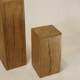 James Reclaimed Wood Pedestal FURNITURE - side tables Hauer Market