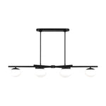 Lune Medium Linear Chandelier LIGHTING - chandelier Visual Comfort Aged Iron