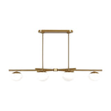 Lune Medium Linear Chandelier LIGHTING - chandelier Visual Comfort Burnished Brass