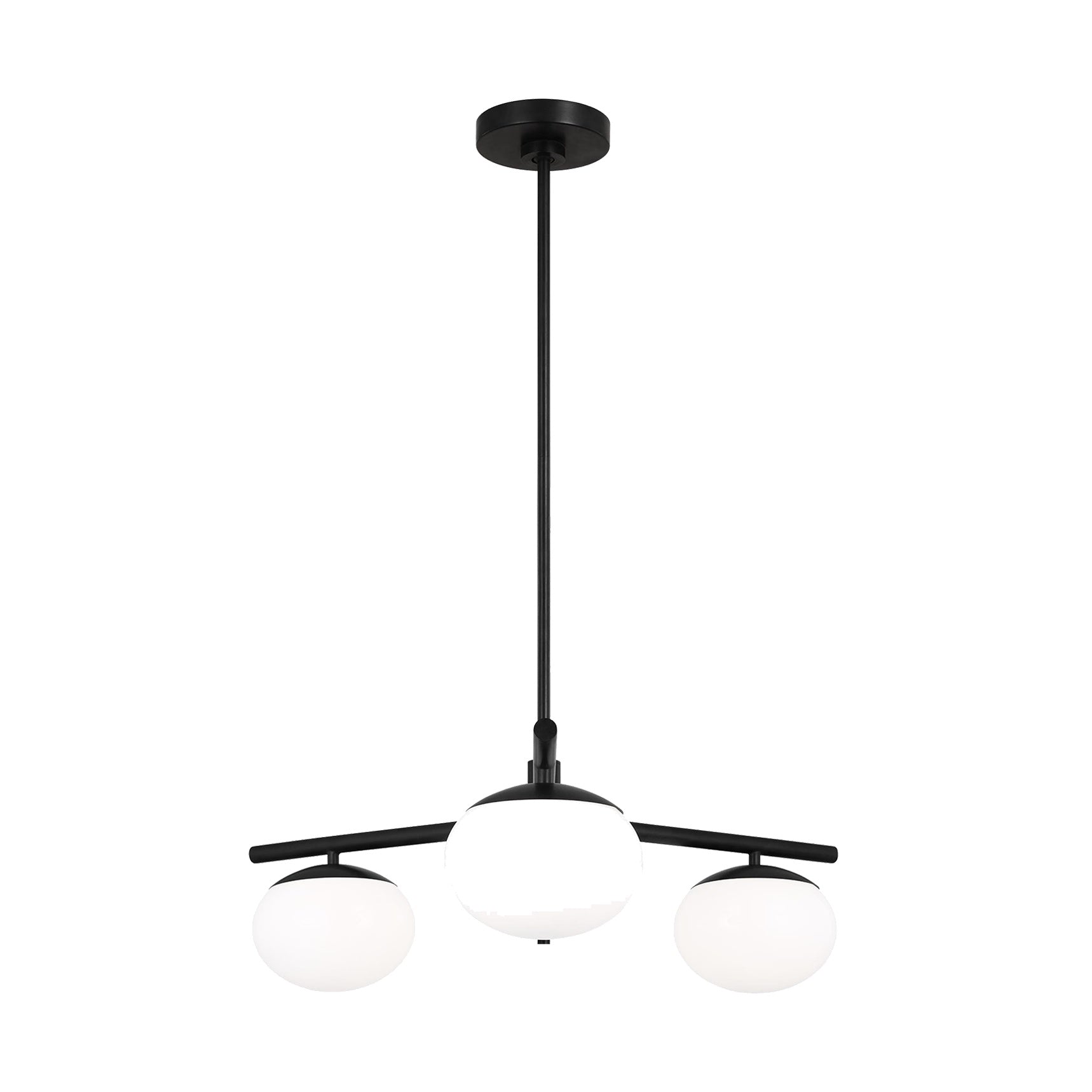 Lune Semi-Flush Mount, Aged Iron