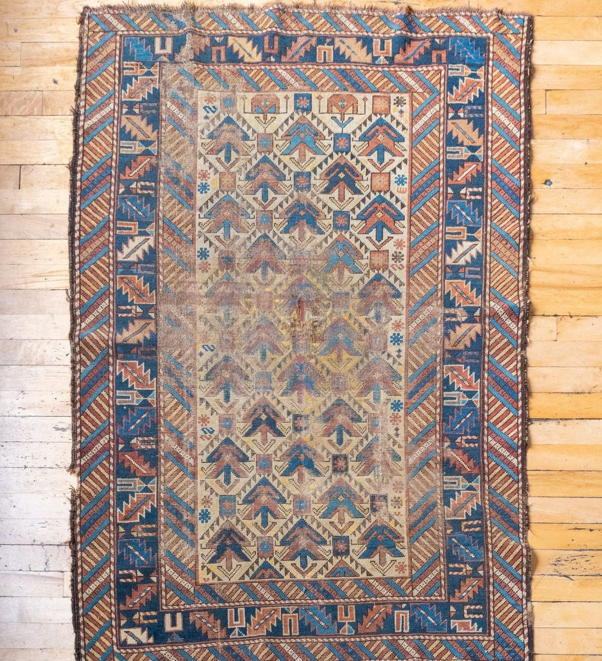 3'4" x 4'11" Antique Cuacasian Rug - Rig & Weave