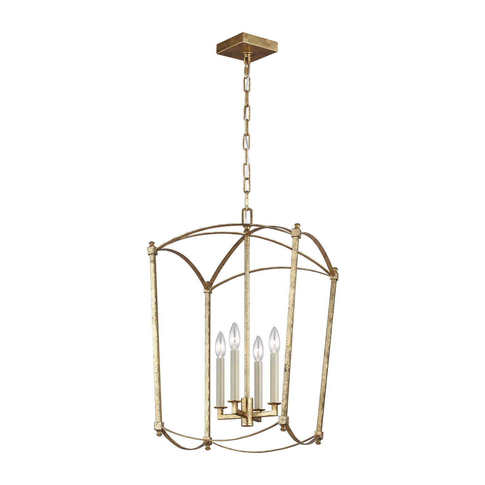 Thayer Medium Lantern LIGHTING - chandelier Visual Comfort Antique Gild