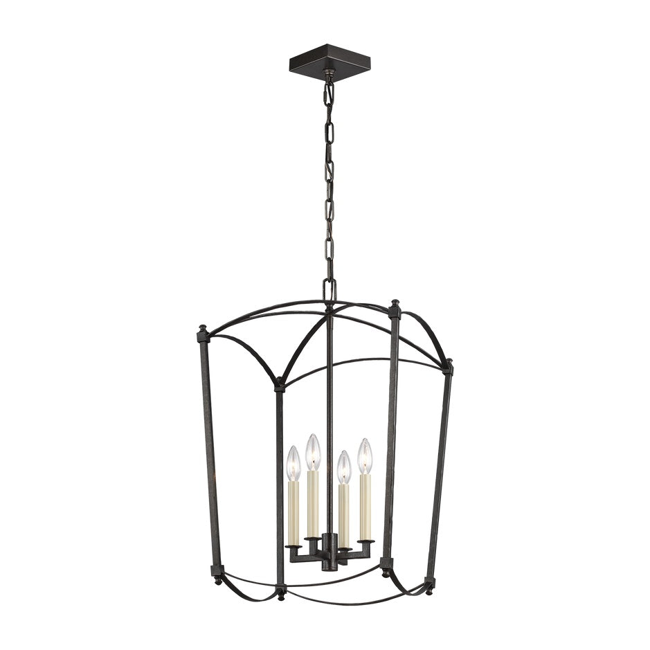 Thayer Medium Lantern LIGHTING - chandelier Visual Comfort Smith Steel