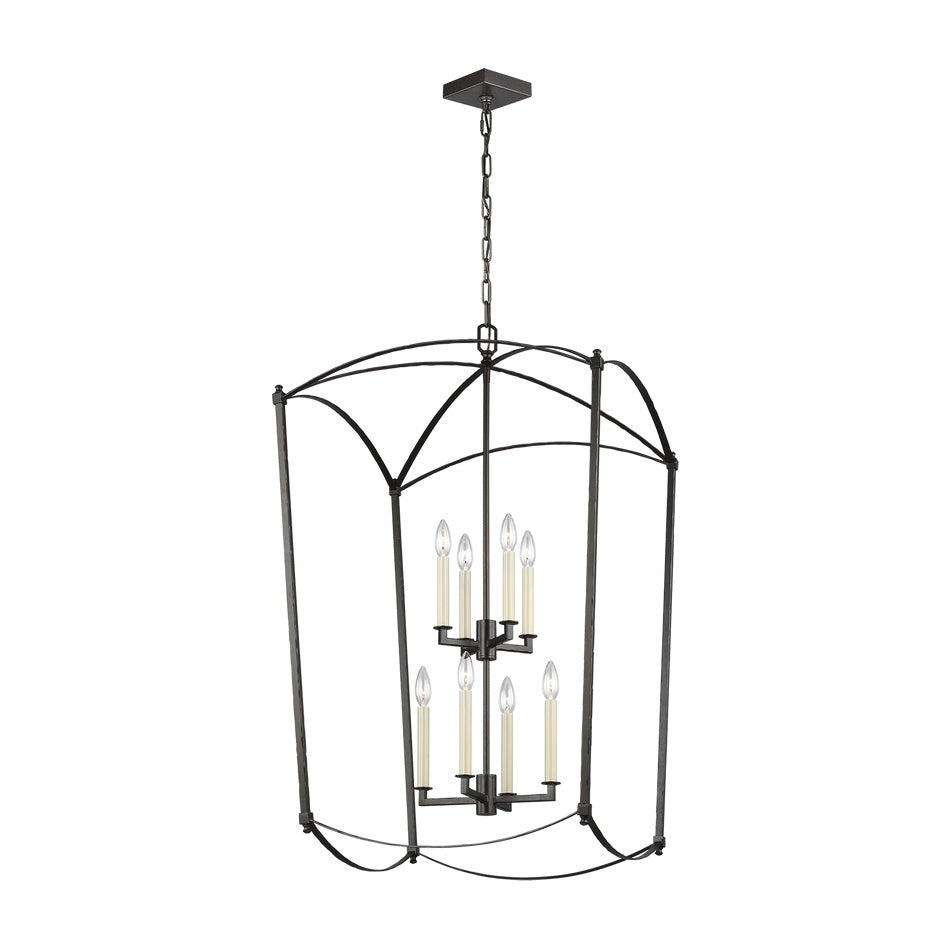 Thayer Large Lantern LIGHTING - chandelier Visual Comfort Smith Steel