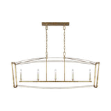Thayer Linear Chandelier LIGHTING - chandelier Visual Comfort Antique Gild