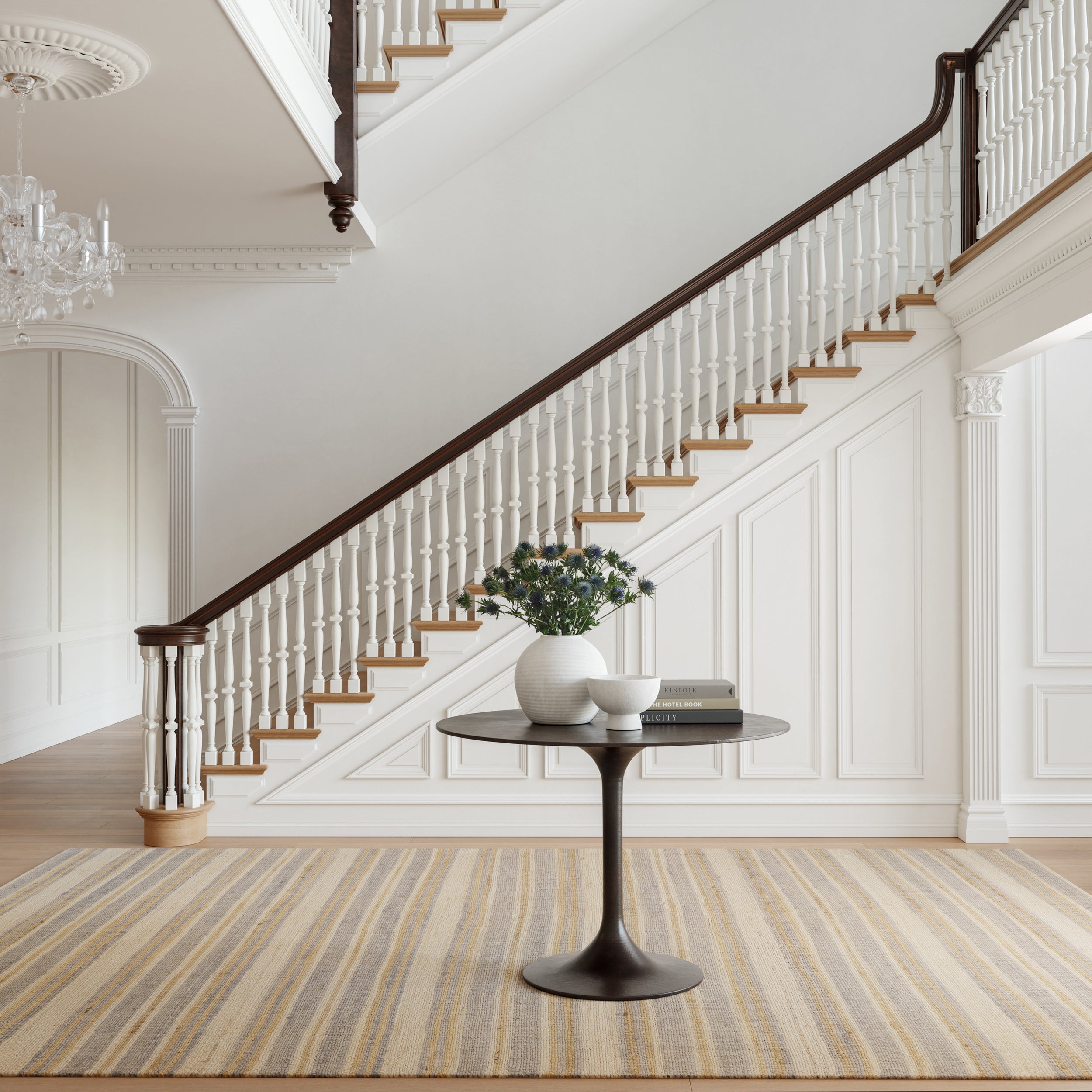 Marn Striped Handmade Jute Rug