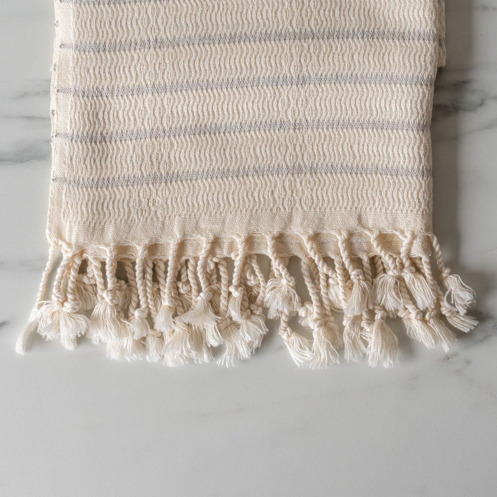 Misty Striped Bamboo Hand Towel - Rug & Weave