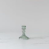 Vintage Inspired Mint Green Glass Candle Holder- Rug & Weave