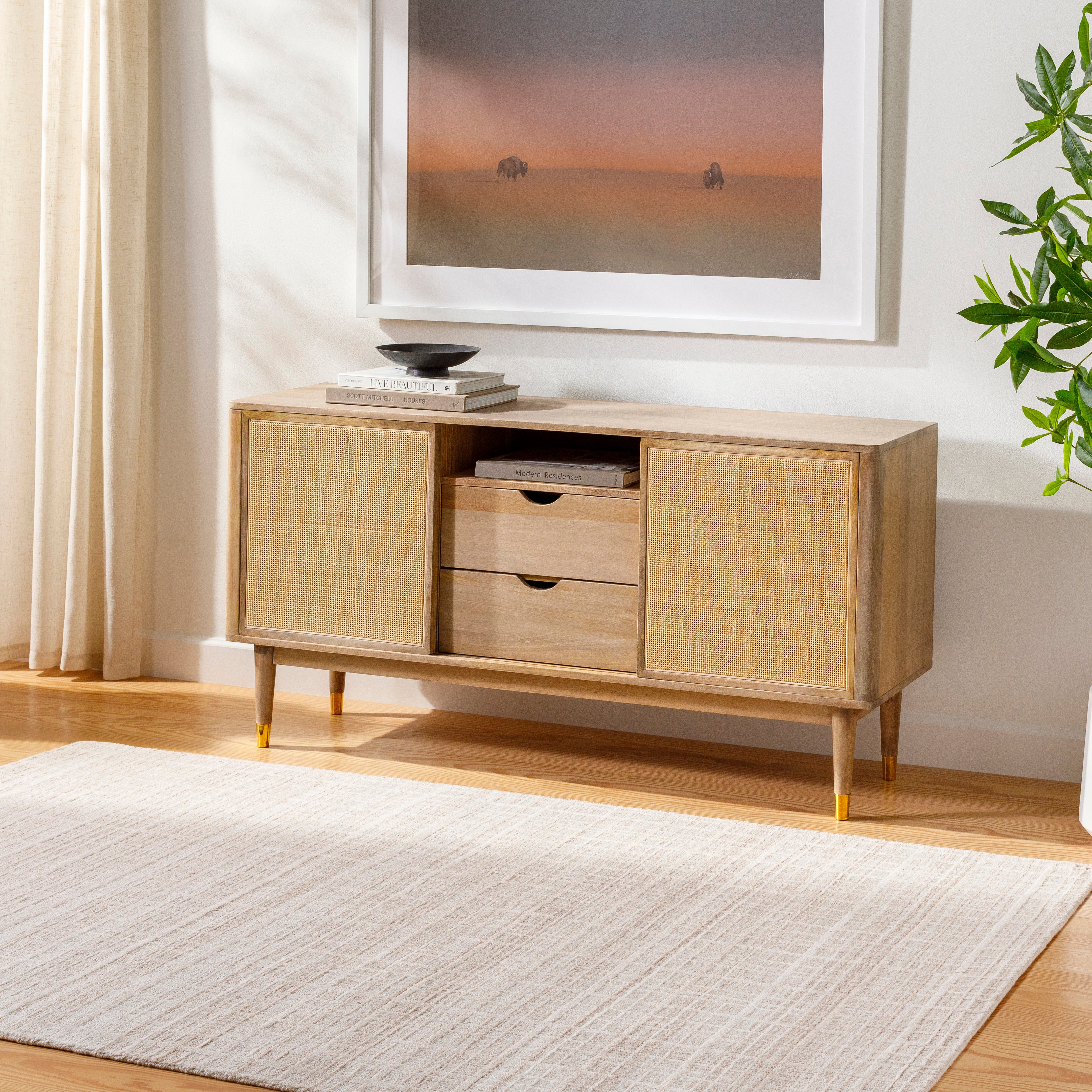 Fresco Natural Hand Loomed Rug RUGS - synthetic Surya