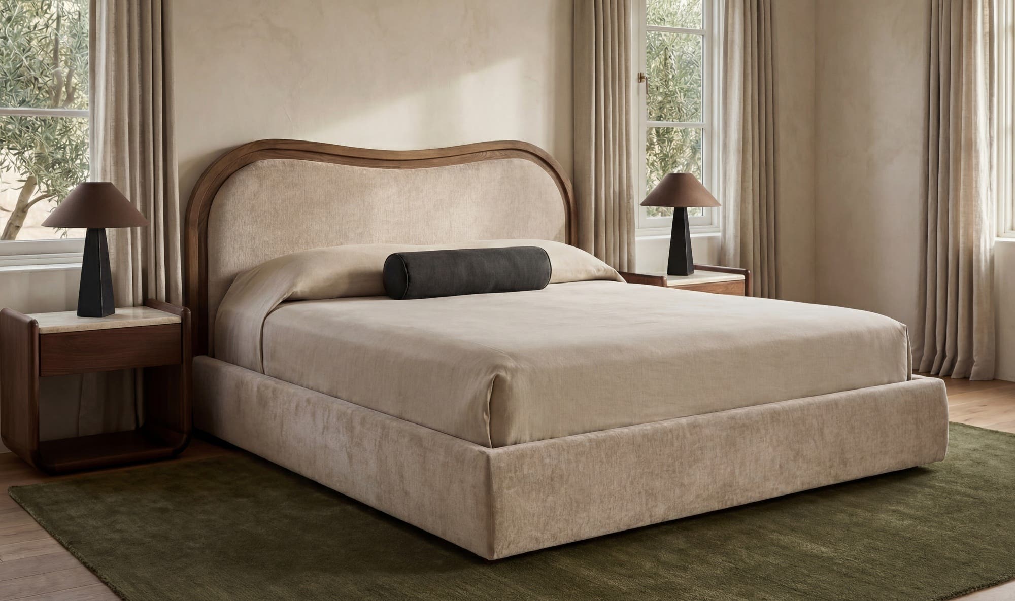 FLOOR MODEL - Viella Queen Bed - Warm Brown FURNITURE - floor model Moe's Furniture