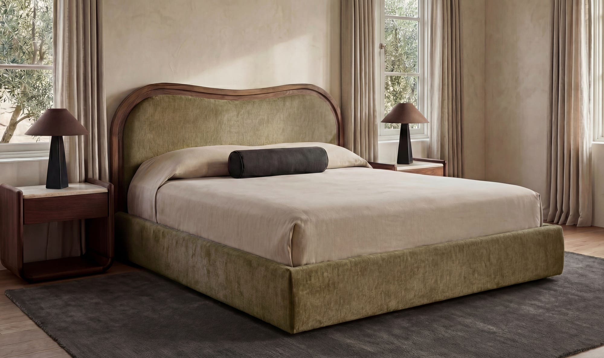 FLOOR MODEL - Viella Queen Bed - Warm Brown FURNITURE - floor model Moe's Furniture