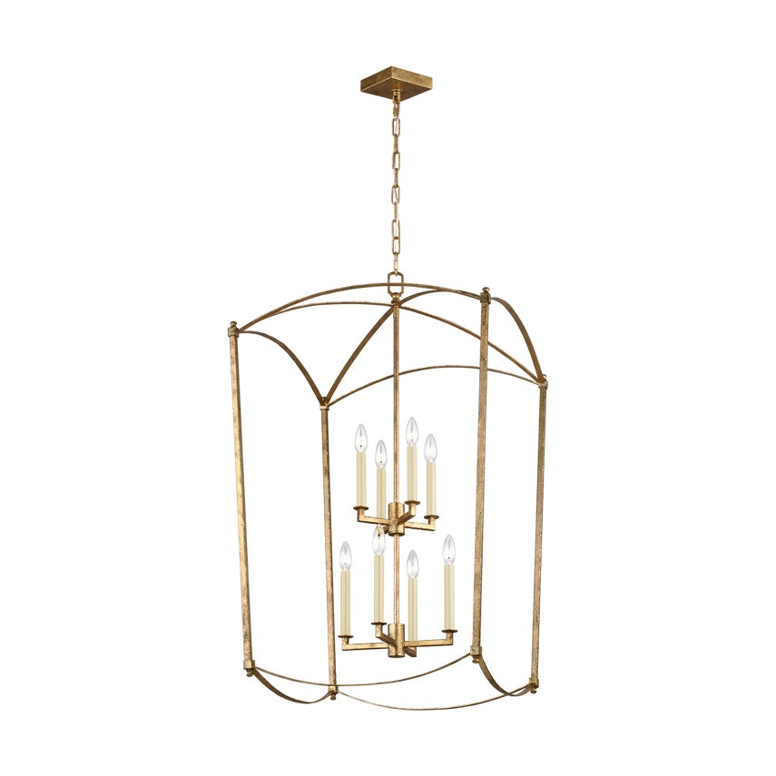 Thayer Large Lantern LIGHTING - chandelier Visual Comfort Antique Gild
