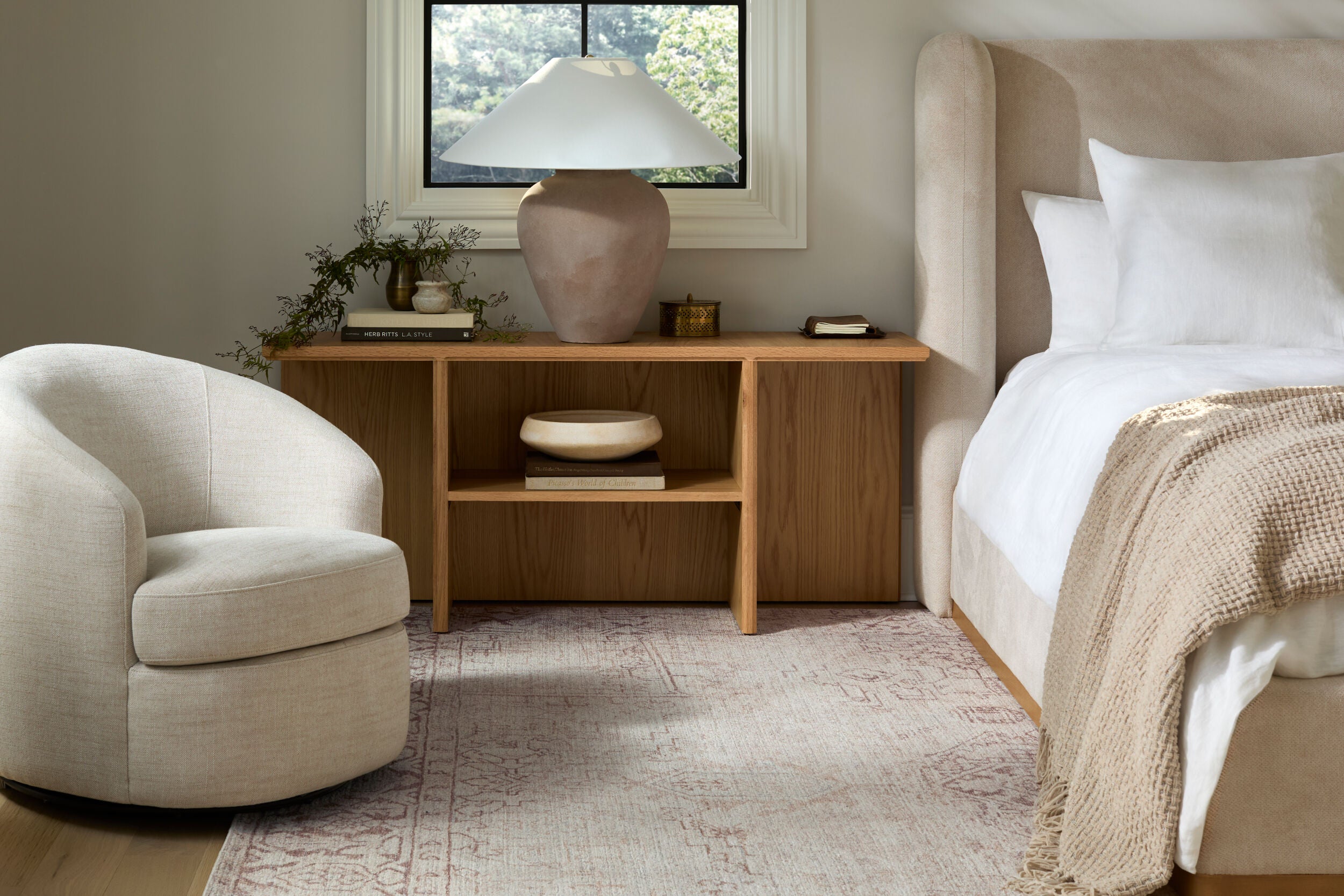 Collins Avenue Ivory / Chestnut Rug RUGS - synthetic Surya