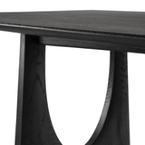 Geometric Dining Table - Oak Black