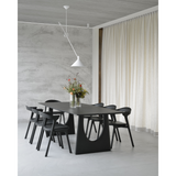 Geometric Dining Table - Oak Black