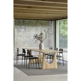 geometric dining table oak - rug & weave