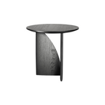 geometric side table black oak - rug & weave