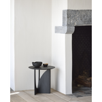 geometric side table black oak - rug & weave