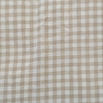 Beige Gingham Linen Duvet Cover - Rug & Weave