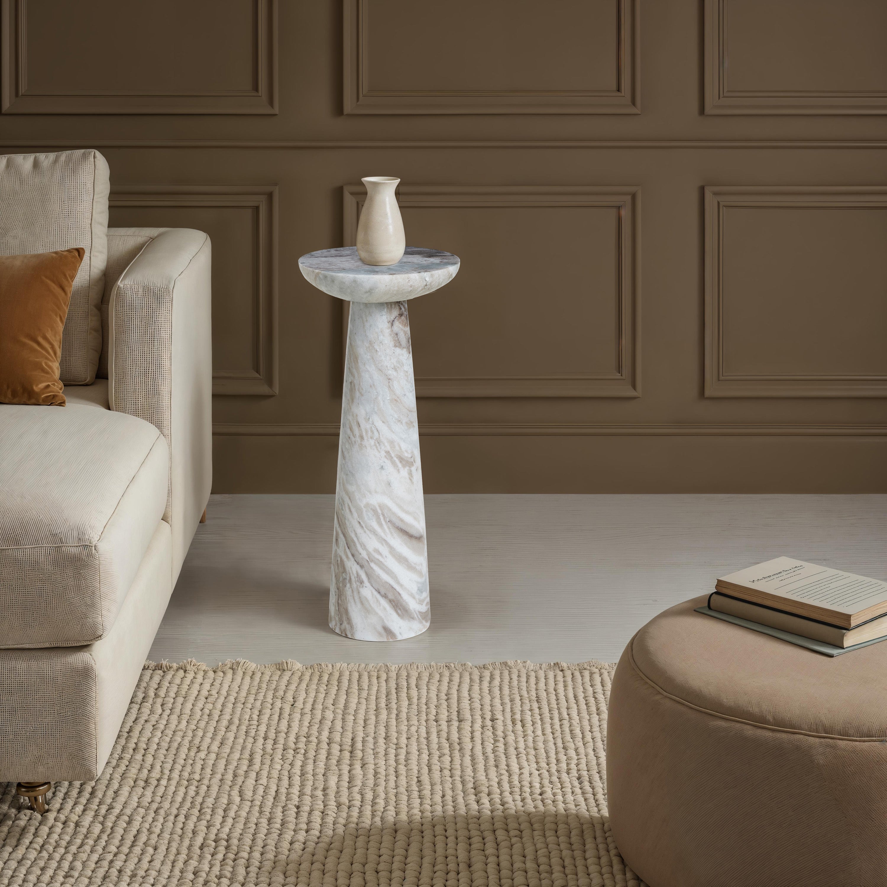 Mercer Toronto Marble Side Table FURNITURE - side table Renwil
