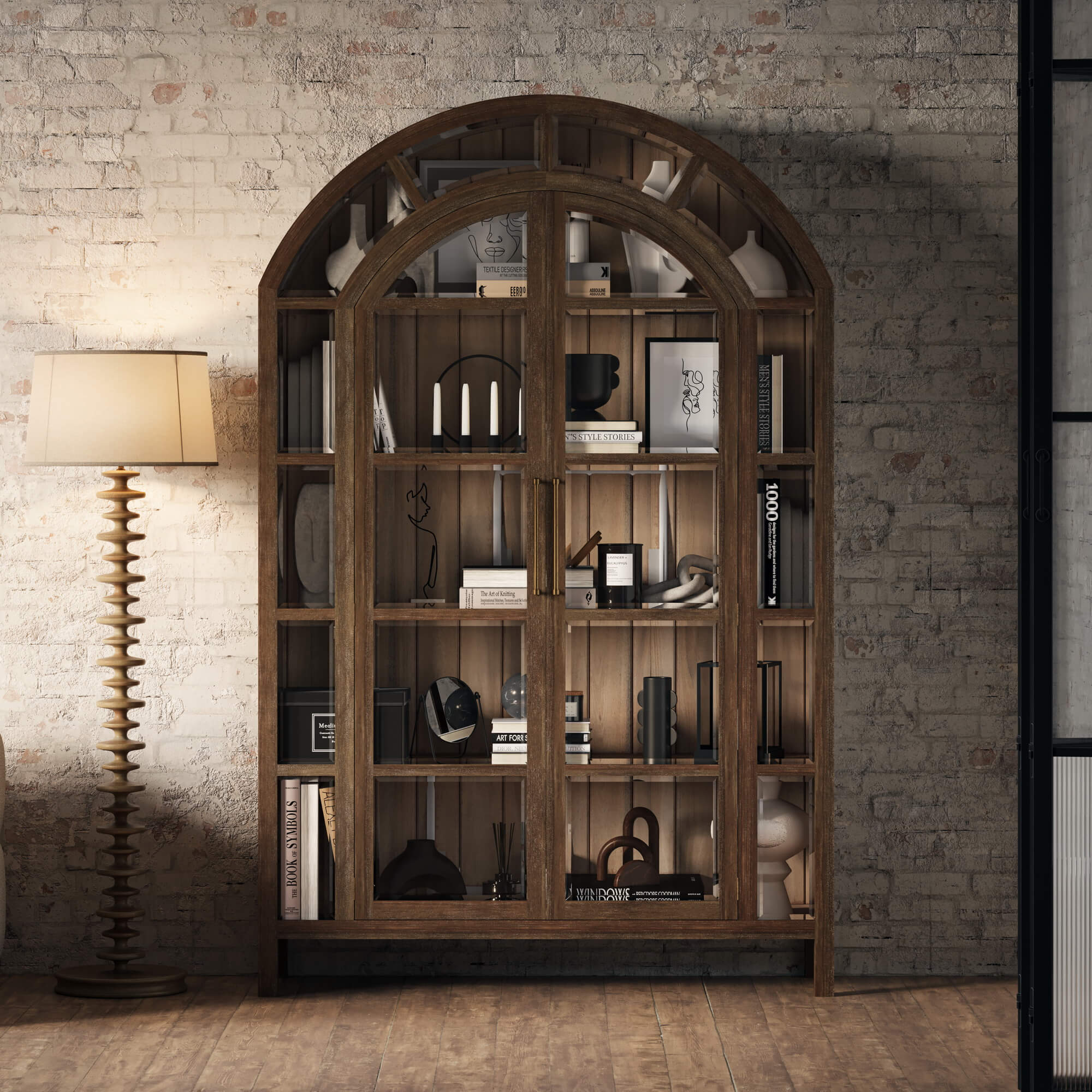 Vannes 2 Door Display Cabinet Furniture - Cabinets Bramble