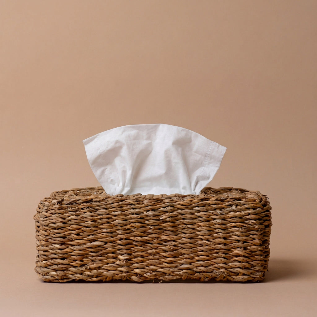 Woven Seagrass Tissue Box Holder