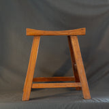 Vintage Curved Wood Stool - Rug & Weave