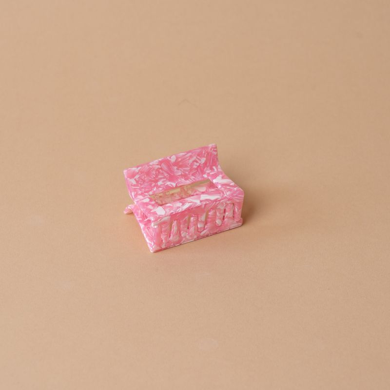 Acetate Small Hair Clip hair accessory Boutique Soha (Faire) Pink
