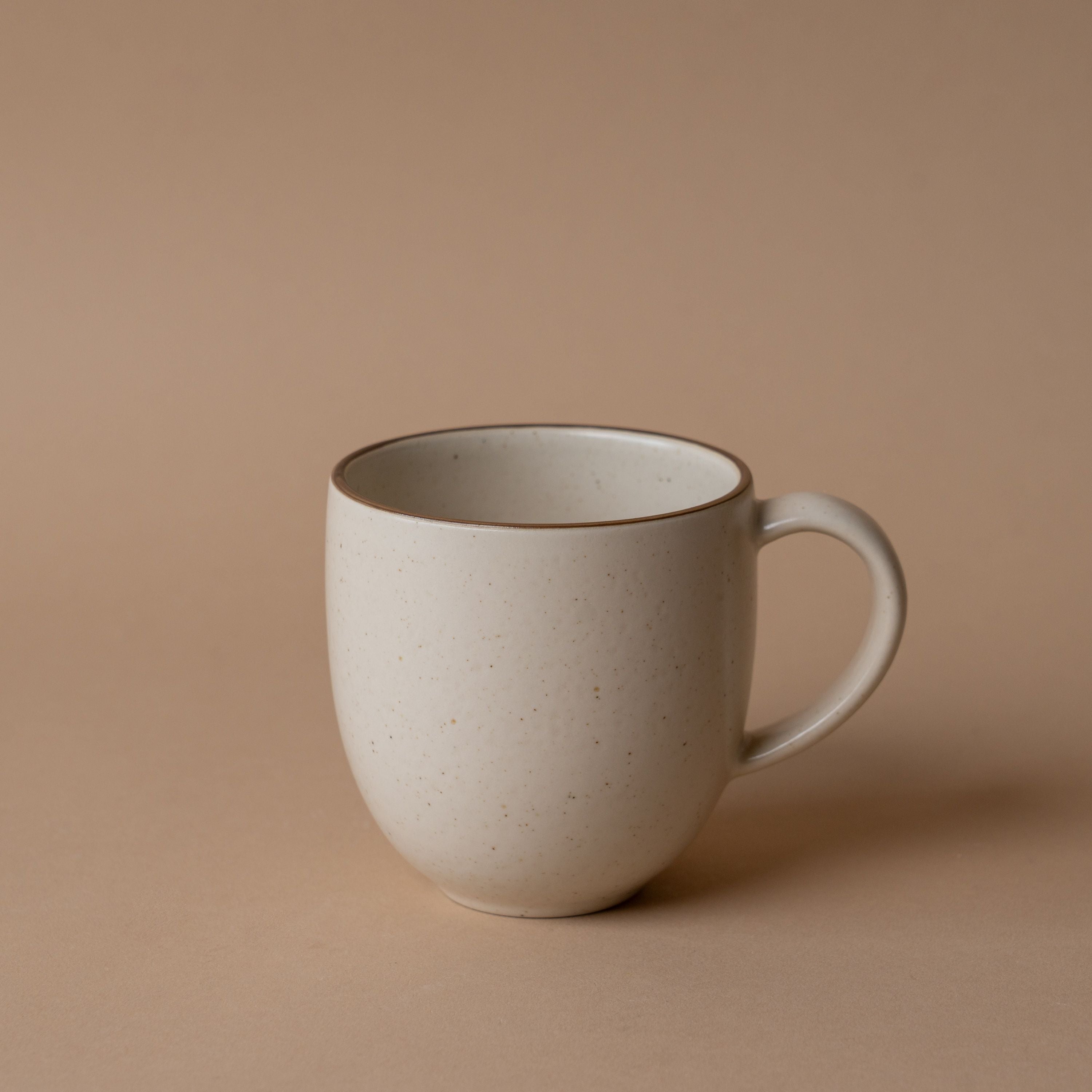 PRE-ORDER Ceramic Vanilla Mug with Espresso Detail